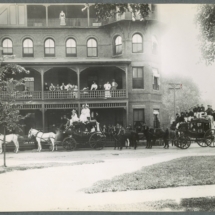 q 1888 photo of the Wheelock Hotel on the day of a Dartmouth game 1888 photo of the Wheelock Hotel on the day of a Dartmouth game